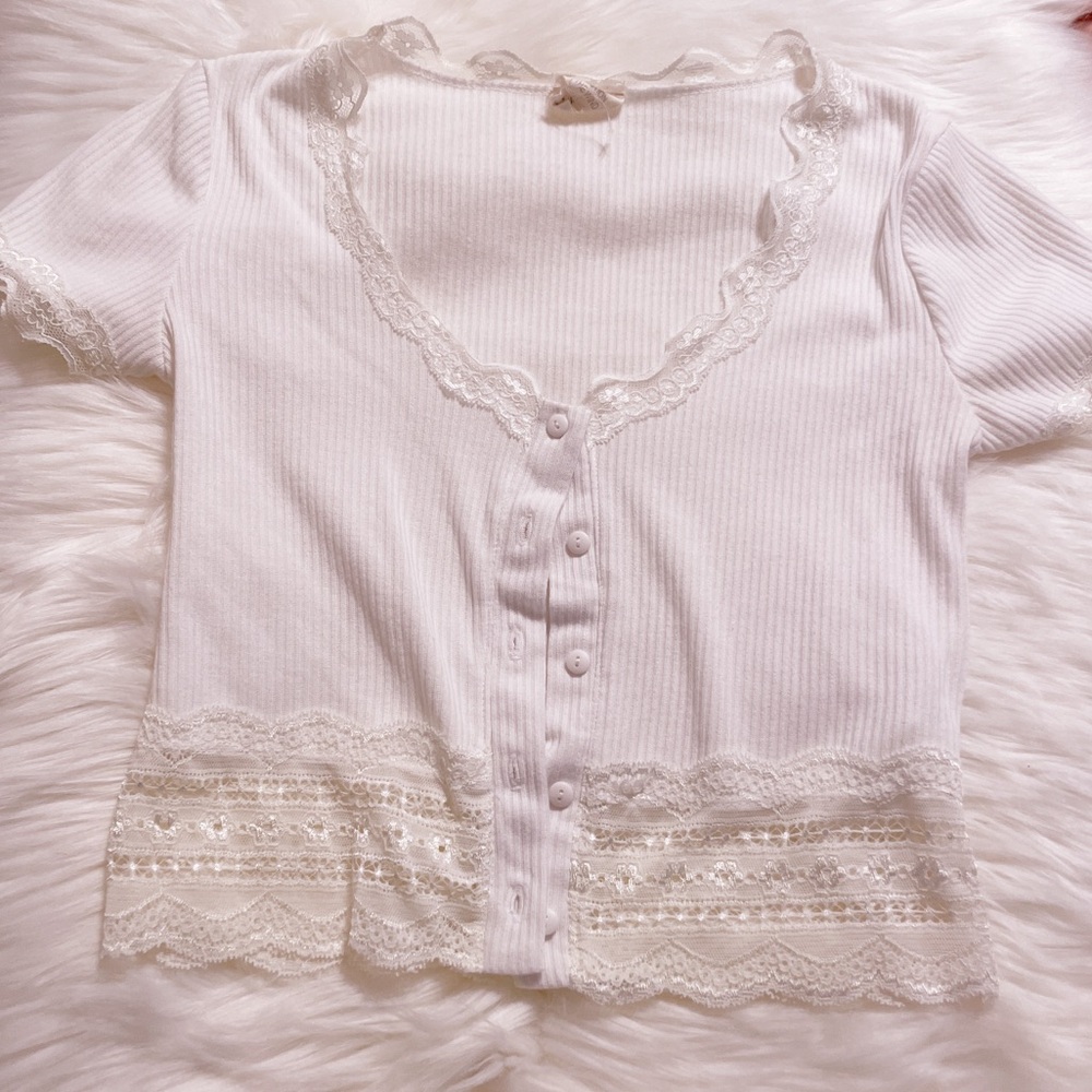 Caution to wind button down top